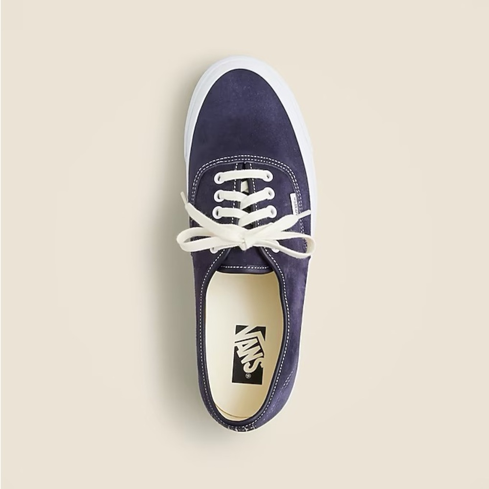 NWT! SUEDE Vans® x J.Crew Premium Authentic Sneakers - Baritone Blue - Size 8